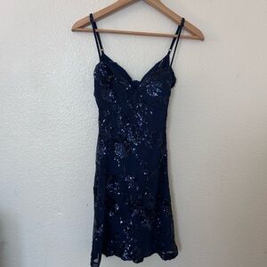 Windsor Midnight Blue Sequin Mini Dress